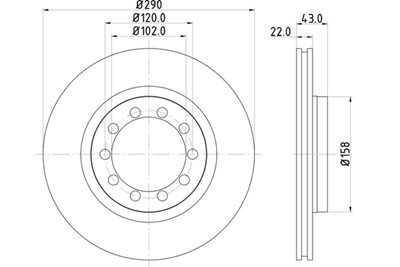 ΔΙΣΚΟΠΛΑΚΑ RENAULT MASCOTT ΕΜΠΡ.290x43 (REN 123)