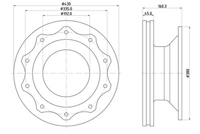 ΔΙΣΚΟΠΛAKA SAF 430X161 (SAF 102)