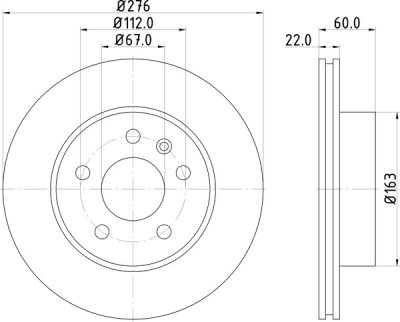 ΔΙΣΚΟΠΛAKA M/C VITO ΕΜΠ Φ 276X60 (MER 120)