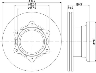 ΔΙΣΚΟΠΛAKA  M/C VARIO/ΟΠ. Φ324x120.5 (MER 113)