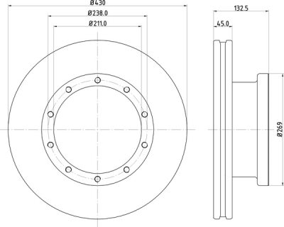 ΔΙΣΚΟΠΛAKA  Μ/C ACTROS EMΠ-ΟΠ 430x132 (MER 109A)