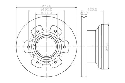 ΔΙΣΚΟΠΛΑΚΑ M/C VARIO 324X121 ΟΠΙΣ (MER 123)